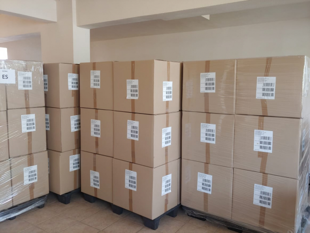 Ready for shipping in pallets